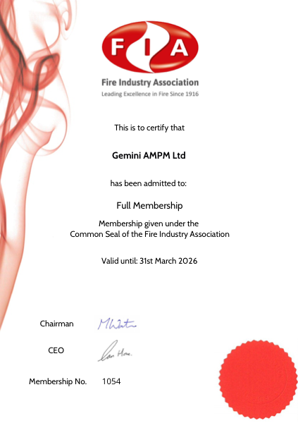 Gemini AMPM FIA certificate